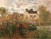 Claude Monet The Artist-s Garden Argenteuil oil painting on canvas